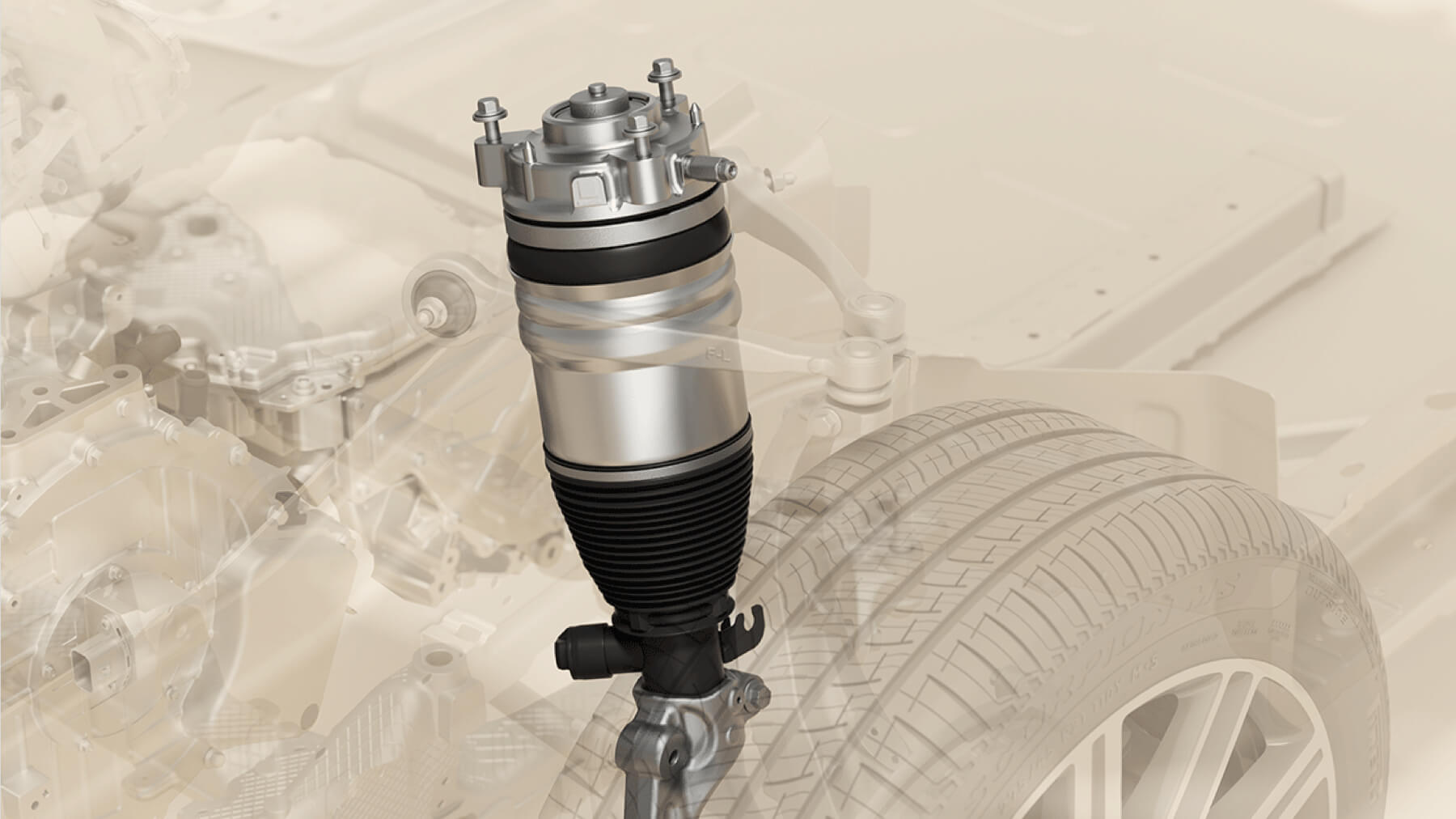 LUMA ÍRIS adaptive air suspension detail